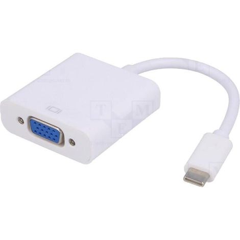Adaptateur- USB 3.1- D-Sub 15pin HD femelle - USB C prise male - 0.15m - Full HD - Blanc