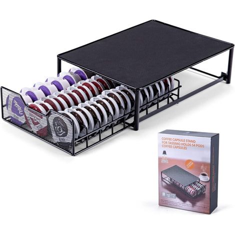 Tiroirs à capsules de café 60 Pièces, Distributeur Moderne Support de rangement capsule pour Machine à Café avec Organisateur de Dosettes (1/5)
