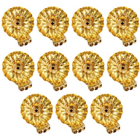 Pinces à chandeliers en métal doré pour supporter les chandeliers de table, 15 pièces par paquet. (1/5)