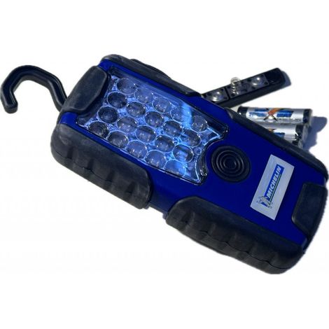 Lampe de poche LED antichoc 1W 81lm à piles 3xLR06 AA (inclus) aimantée au dos + crochet MICHELIN INT-M2L24 (1/4)