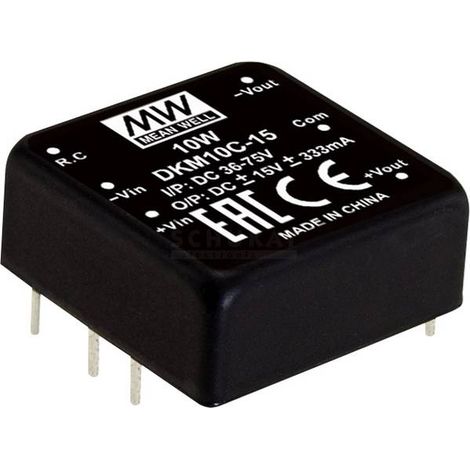 MEAN WELL DKM10E-15 DKM10E-15-MODULO CONVERTITORE DC, 333 MA, 10 W, NUMERO DI USCITE: 2 X