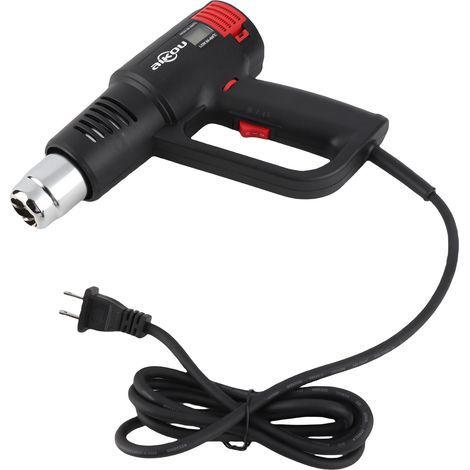 Pistolet à air chaud industriel 2000 W à chauffage rapide, avec écran LCD numérique et contrôle de la température. Outil de chauffage portatif de haute qualité. (1/5)