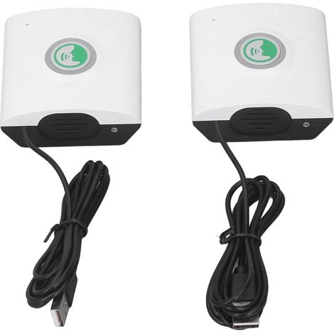 Sonnette interphone bidirectionnelle, appel longue distance sans fil intelligent, volume clair, convient à la sécurité de la maison et du bureau, blanche. (1/5)
