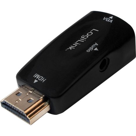 Logilink HDMI Adapter A/M zu VGA/F + 3,5 mm/W, 1080p, schw. (CV0107) (1/3)