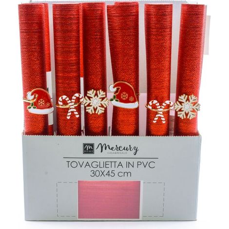 SET TOVAGLIETTA ROSSA E PORTATOVAGLIOLO ASSORTITO IN POLIESTERE CAD UNO