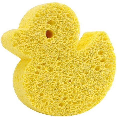 Éponge de bain bébé dessin animé, confortable et confortable (Canard jaune)-Yellow (1/4)