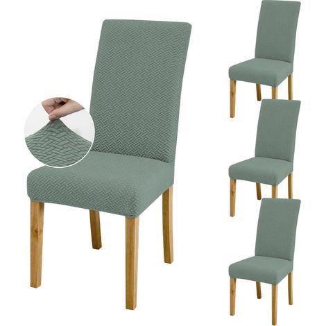Housses de chaise extensibles, lot de 4/6/8, tissu jacquard, lavables, pour salle à manger, cuisine, fête (1/5)