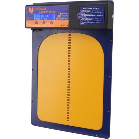 Automatischer Türöffner für Geflügelställe mit Timer, Aluminiumlegierung, wasserdicht (IP45), LED-Anzeige, batteriebetrieben, Juwelenblau (1/5)