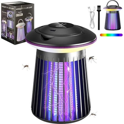 Lampe Bleu Anti Moustique,Produit Anti Moustique de Fonction de Veilleuse Supplémentaire,Interieur et Appareil Anti Moustique Exterieur,Lampe Anti Moustique Interieur pour Chambres D’Enfants (1/4)