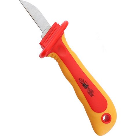 Cuchillo recto de electricista, aislado y antimagnético, herramienta de desmontaje para la prevención de cortocircuitos, 1000 V (1/5)