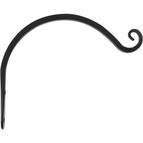 Crochet Mural en Fer Noir 20 Cm pour Panier à Fleurs Suspendu, Support Robuste pour Jardinage Intérieur et Extérieur, Accessoire Décoratif pour Pots de Fleurs Suspendus, Patère (1/5)