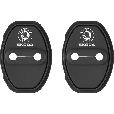 (2 pièces - Skoda) Coussinets amortisseurs silencieux en silicone pour portières de voiture, protection pour verrou de porte, compatibles avec Skoda Rapid, Fabia 1, 2, Karop, Kamiq et Superb (1/4)