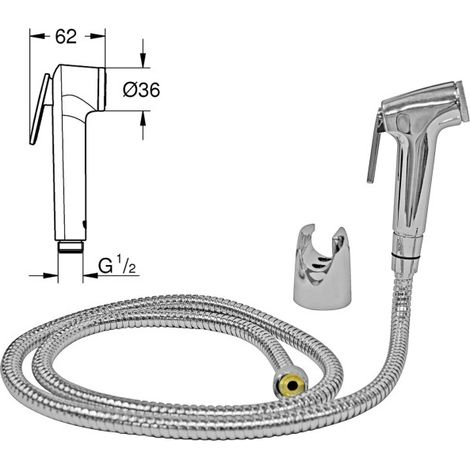 Trade Shop - Kit De ídocopino Con Botón De Encaje 1.2mt Mount Mount Osy52122 Bidé -
