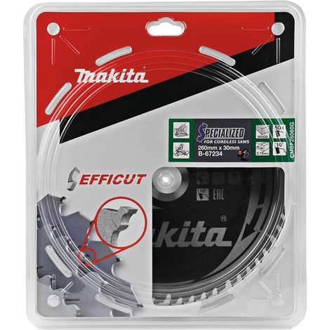 Makita B-67234 260mm x 30mm 60 Teeth Efficut Cordless Mitre Saw Blade DLS110