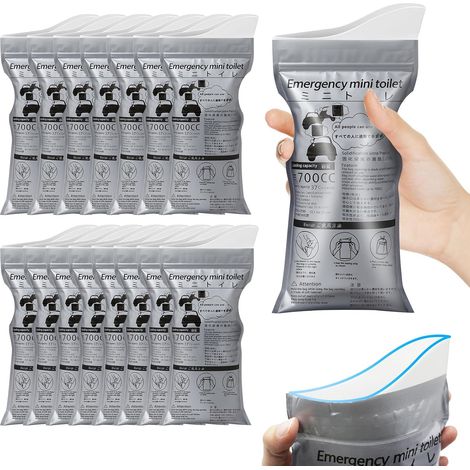 15 x 700 ml Disposable Urine Bags for Camping, Travel, Outdoor (1/5)