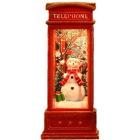 Lanterne boule à neige pour cabine téléphonique, ornement lumineux de nol pour Bar KTV, décoration bonhomme de neige (1/5)