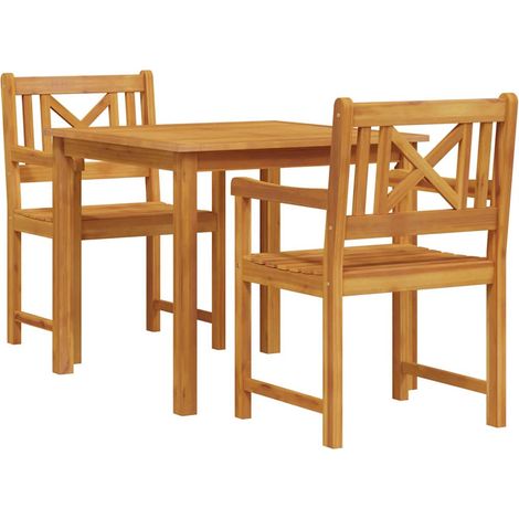 Maison Exclusive - Set da Pranzo per Giardino 3 pcs Marrone
