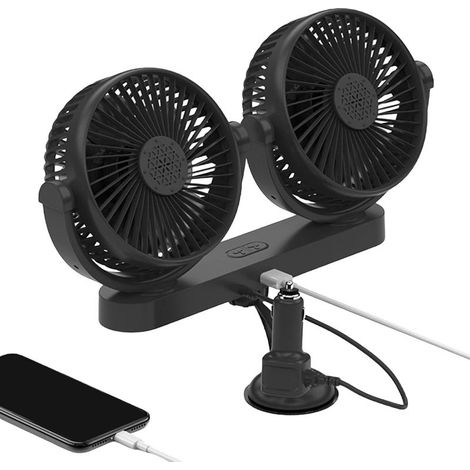 Ventilateur de Voiture Rafraîchissant Double Tête USB pour (1/5)