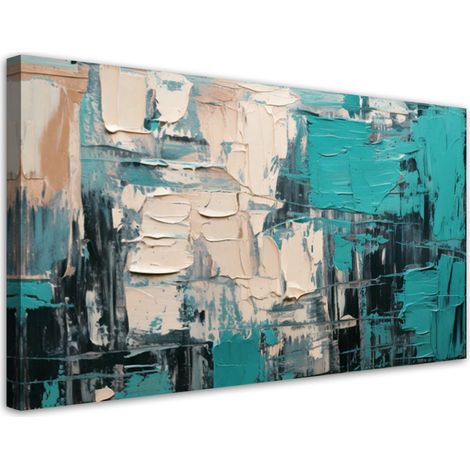 Wandbild für das Schlafzimmer Abstraktion Modern Türkis 80x40 cm (1/5)