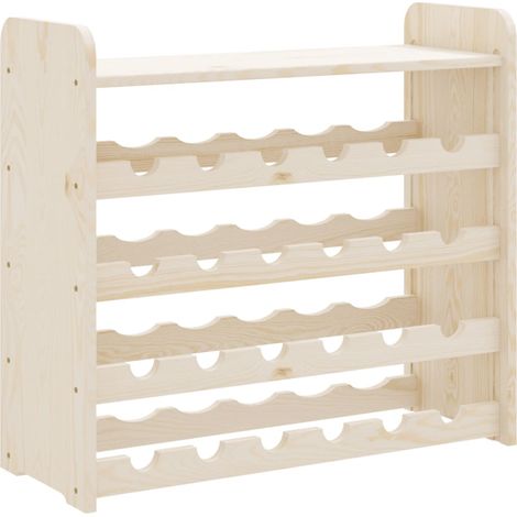 Casier à vin et panneau supérieur 67,5x25x60 bois pin massif (1/5)