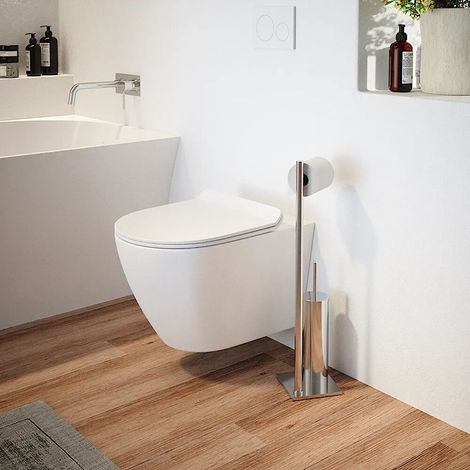 Vaso Sospeso Tornado Silent Flush in Ceramica Bianco Lucido con Copri-wc Soft-close Mod. Sydney