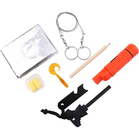 Kit De Survie Extérieur - Outil Multifonction SOS Avec Sifflet - Pour Randonnée Camping Urgence - 1 Pièce (1/5)