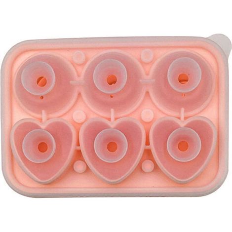 Eiswürfelform-Set – Niedliche Eiswürfelform – Eiswürfelbehälter – Sommerzubehör – 16,7 x 11,7 x 4,6 cm – Rosa (1/4)