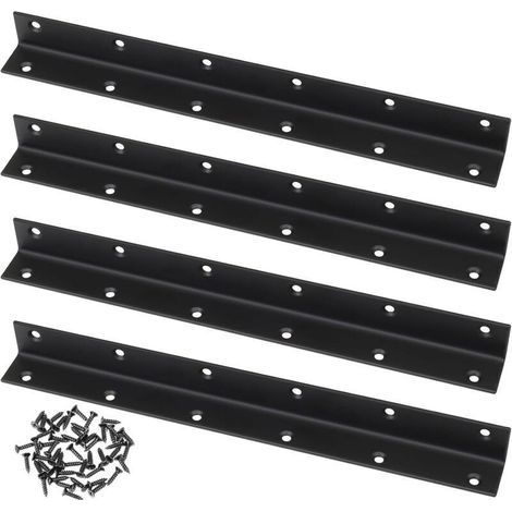 L-förmiger Eckverbinder, 4er-Pack, 90-Grad-Lochwinkel, Hochleistungsverstärkung für Holz, für Verstärkungen, Reparaturen, Tische, Schränke, Möbel - (201x25x25mm) (1/5)
