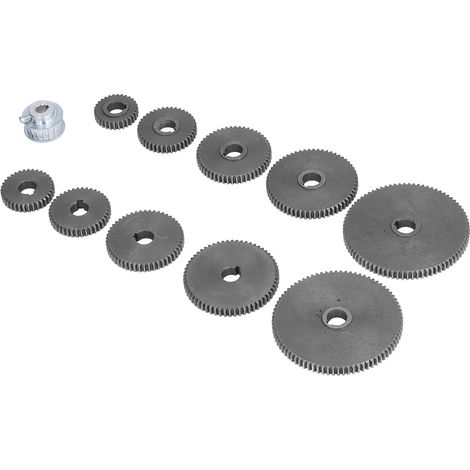 Jeu d'engrenages de tour de 11 pièces avec 17 dents, poulie de moteur, T80, T60, T50, T40, T35, T30 pour la coupe. (1/5)