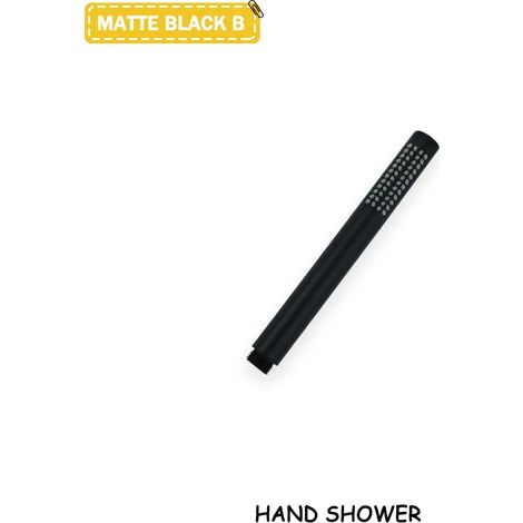 (Douche noire B) Accessoires de salle de bain en laiton doré brossé, pommeau de douche rond ou carré haute pression pour baignoire et baignoire à main, économiseur d'eau, haute pression. (1/5)