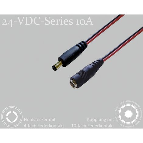 BKL Electronic 075906 DC-Steckverbinder DC-Hohlstecker - DC-Kupplung 5.5 mm 2.1 mm 5.5 mm 2.1 mm 2 m (1/2)