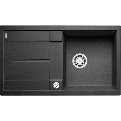 Metra 5 S 513044 Évier de Cuisine Rectangulaire en Silgranit Gris pour Meuble sous Évier d’une Largeur de 50 cm avec Égouttoir Intégré (1/5)