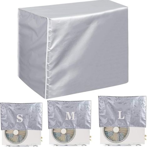 Couverture de Climatiseur, Housse Climatiseur Extérieur, Couverture Etanche Climatiseur, Couverture de Climatiseur Extérieur, Anti-poussière, Anti-Neige et Étanche (Argent) (802854CM) (1/5)