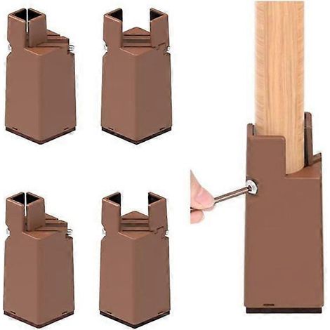 Rehausseur de cadre de lit réglable, avec clips à vis, compatible avec les pieds de chaise carrés/ronds jusqu'à 1,5 cm de diamètre. (1/5)