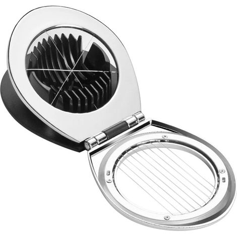 Affetta uova in acciaio inox per uova e uova con affettatrice in metallo resistente 2 in 1 (1/5)