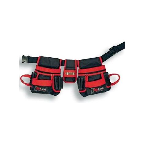 Ceinture porte-outils en polyester 600D – Longueur réglable jusqu'à 115 cm – 2 poches pour outils et 2 pour vis – Boucles pour marteau et ruban – Bizline (1/2)