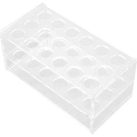 Support transparent en acrylique pour tubes à essai de 17 mm  support à 18 puits pour tubes à centrifuger de 10 ml et 15 ml.