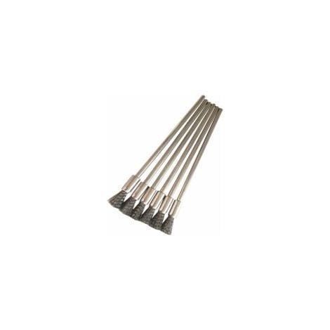 10 PCS Fil d'acier inoxydable Nettoyage Brosse fine Brosse métallique Stylo Conseils d'élimination de la peinture Polissage de la rouille Outil rotatif Accessoire 10 mm (1/5)