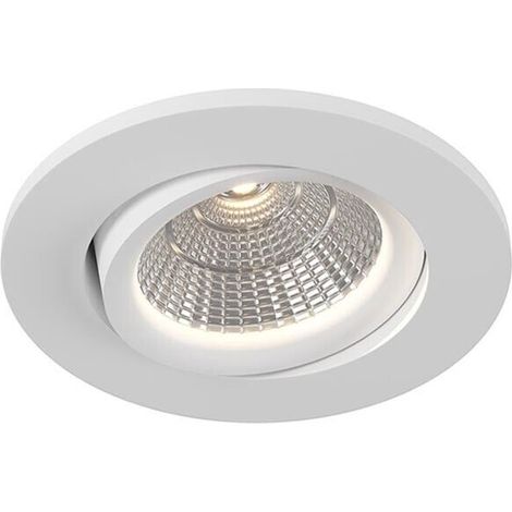Faretto Led Cob 3 W Luce Naturale 4000k A Inc. Orient. Bordo Bianco P-45-bn (1/4)