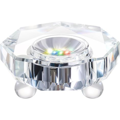 Présentoir en cristal à base de lumière LED dans une variété de couleurs, support lumineux à changement de couleur, petite LED pour décoration de fête en verre 3D, décoration de fête (1/5)