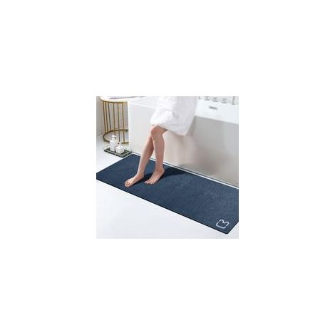 1 Badematte, Diatomitstein, schnelltrocknend, rutschfest, 40 x 120 cm, marineblau, Badezimmer (1/5)