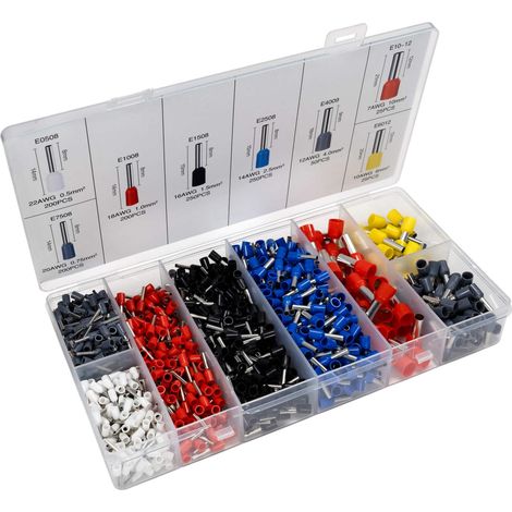 1200 teiliges Aderendhülsen Sortiment für Kabel 0,5 - 10 mm (1/3)
