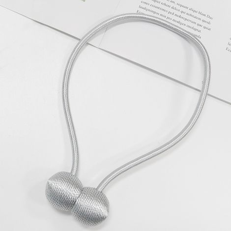 Lntyq D'embrasses de Rideaux, 2 Embrasse Rideau Magnétiques Attaches Rideau, Attaches de Rideau Support Attaches, Rideaux Embrasses à Rideaux Attaches de Rideaux pour Décoration de Maison Bureau, Gris (1/5)