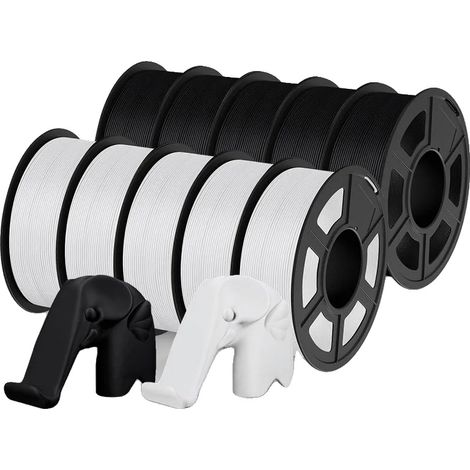 Filamento per stampante 3D, resistenza migliorata, design accuratamente avvolto, PLA Mat 5BK 5WT (1/2)