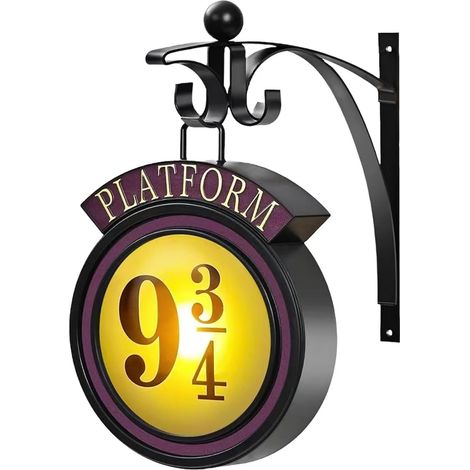 Vintage hanging 9 3/4 night light, 9 3/4 platform sign wall lamp, home decor 9 3/4 sign LED decorative lamp (1/5)