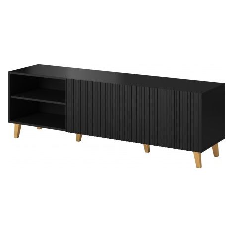 Meuble TV Cama FURNITURE PAFOS 150 cm - Noir mat, design moderne (1/5)