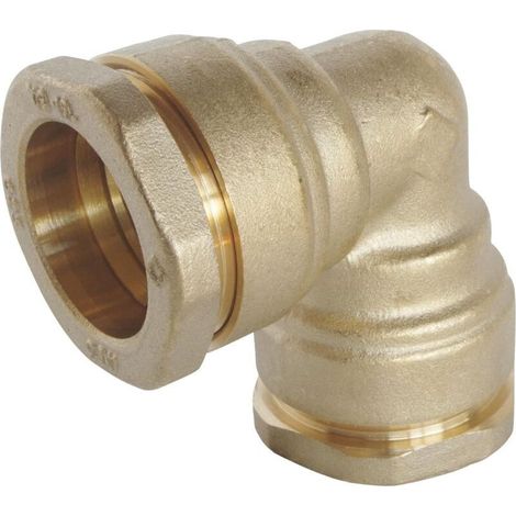 1 raccord coudé égal, laiton, tube pe ø25 mm, pression 20 bars, température -10°c à +80°c, joint epdm, norme acs, plomberie (1/4)