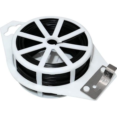 corde Souple De Jardin Noir De 100 Mtres, Fil De Support D'attache D'enroulement De Plante Et Coupeur (1/5)