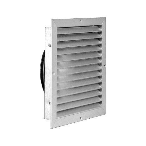 Grille extérieure alu pare pluie pas 25mm avec grillage anti-volatile finition alu anodisé à raccordement circula NATHER 607290