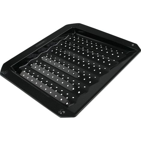 Plaque ondulée et perforée pour four et barbecue en tôle 38 x 33 cm FM Professional Barbecue